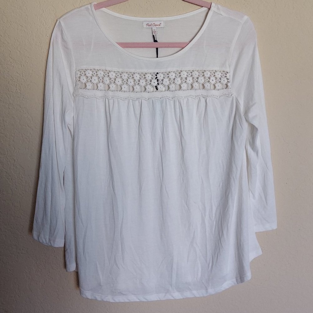 White Long Sleeve Flowy Blouse